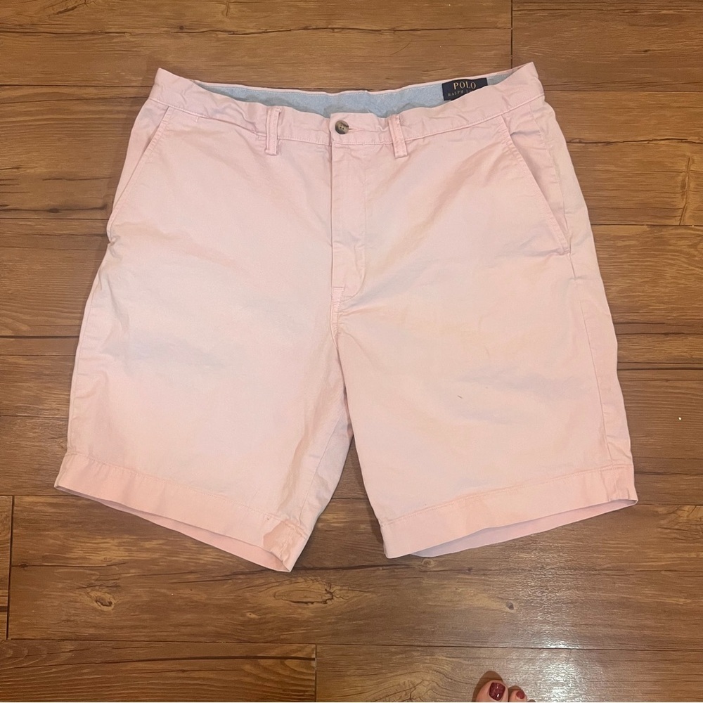 Polo by Ralph Lauren The Polo Chino Shorts Size 34 Stretch Classic Fit Pink